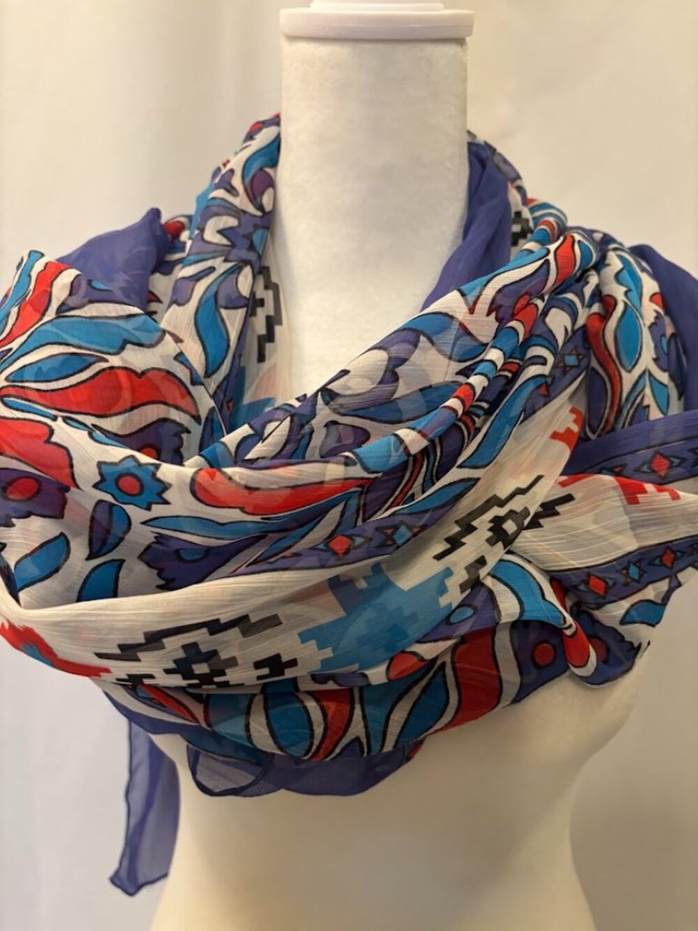 NWT THEODORA & CALLUM Multicolor Lightweight Fashion Scarf